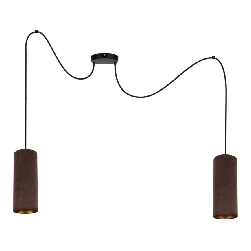 Lampadario a cavo AVALO 2xE27/60W/230V ragno marrone/rame