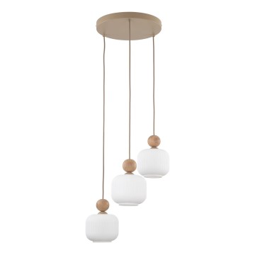 Lampadario a cavo BALLO 3xE14/10W/230V beige