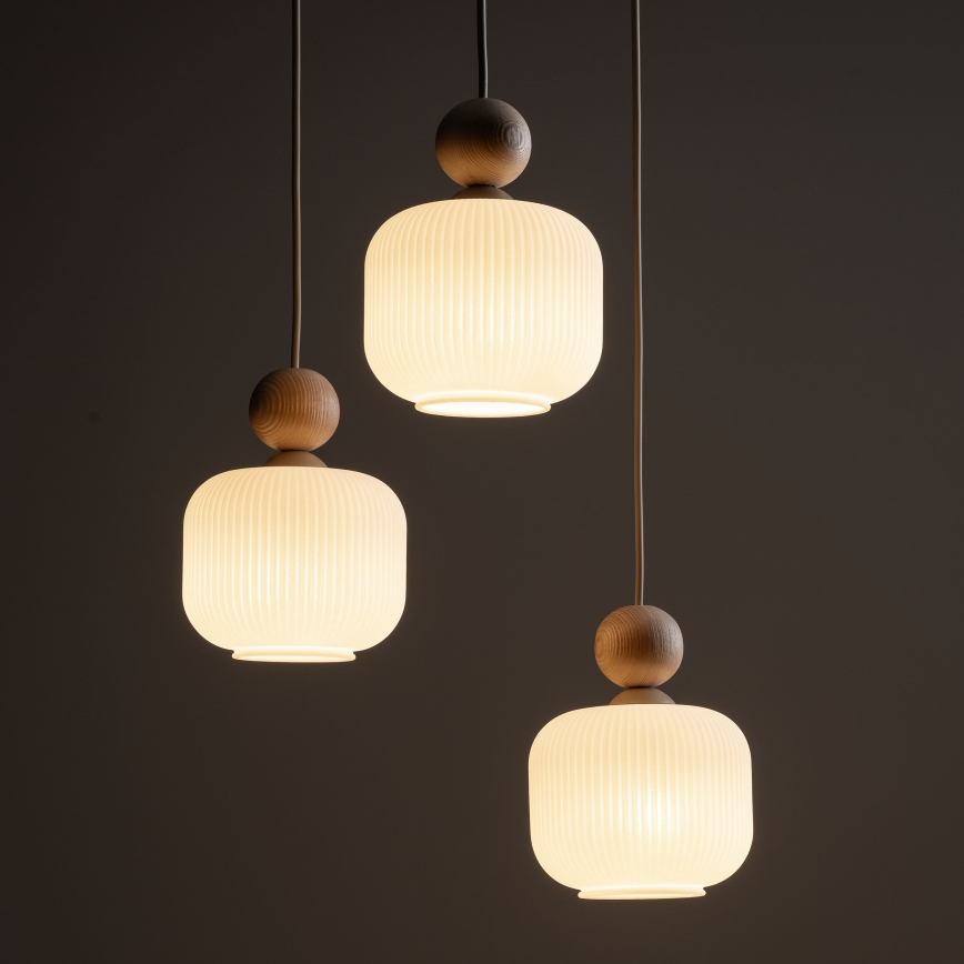 Lampadario a cavo BALLO 3xE14/10W/230V beige