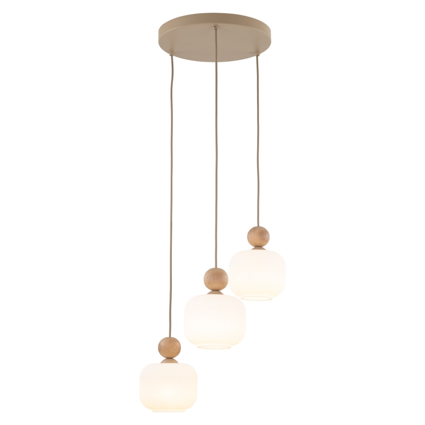 Lampadario a cavo BALLO 3xE14/10W/230V beige