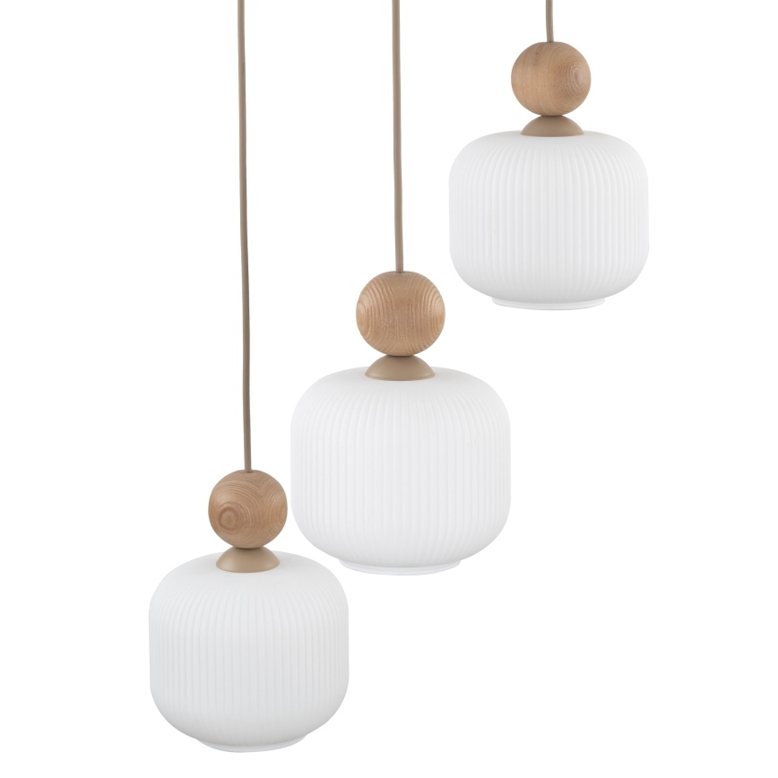 Lampadario a cavo BALLO 3xE14/10W/230V beige