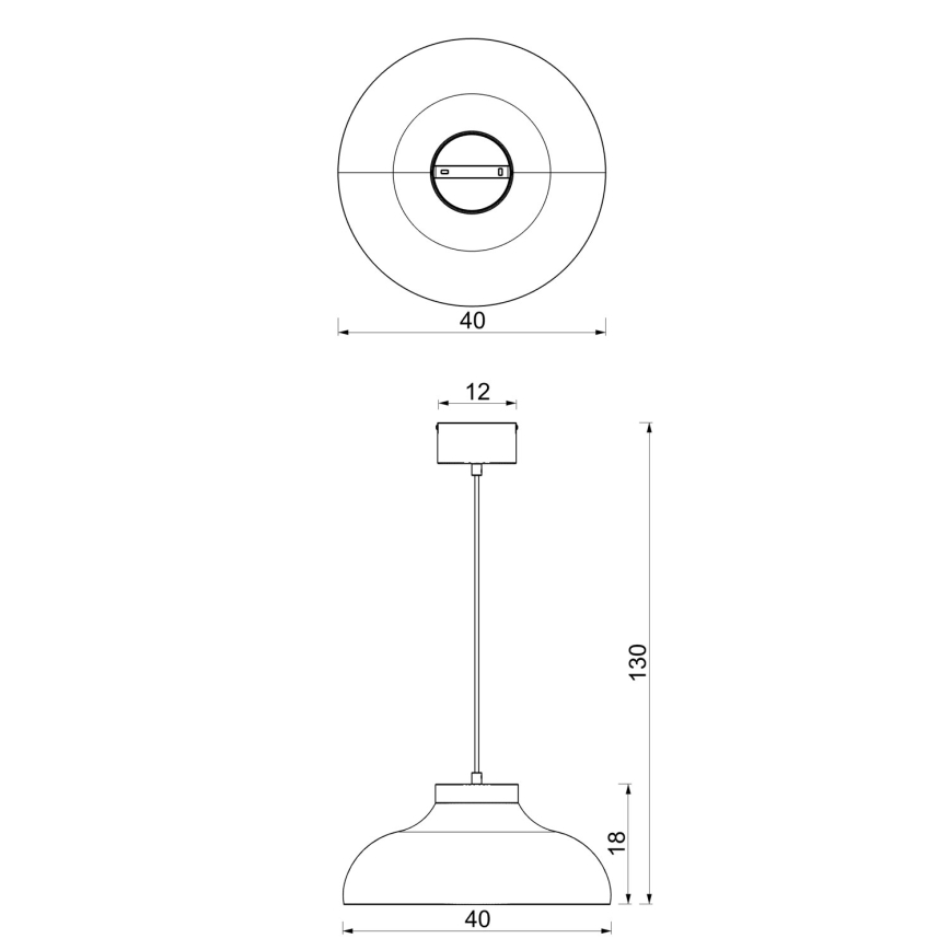 Lampadario a cavo BASCA 1xE27/15W/230V crema