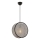 Lampadario a cavo BIG DRUM 1xE27/60W/230V grigio/nero