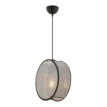 Lampadario a cavo BIG DRUM 1xE27/60W/230V grigio/nero