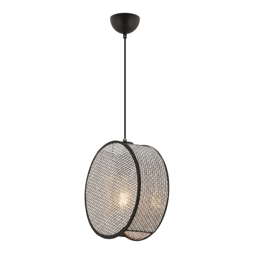 Lampadario a cavo BIG DRUM 1xE27/60W/230V grigio/nero
