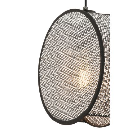 Lampadario a cavo BIG DRUM 1xE27/60W/230V grigio/nero
