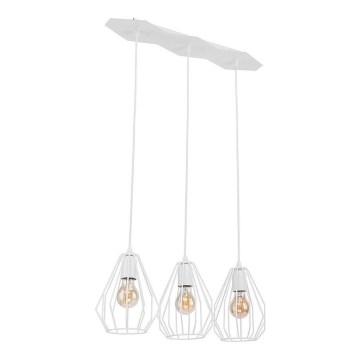 Lampadario a cavo BRYLANT 3xE27/60W/230V bianco
