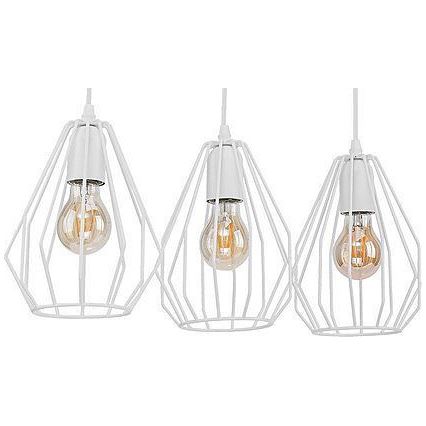 Lampadario a cavo BRYLANT 3xE27/60W/230V bianco