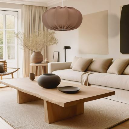 Lampadario a cavo CAFEE 1xE27/40W/230V Ø 52 cm marrone