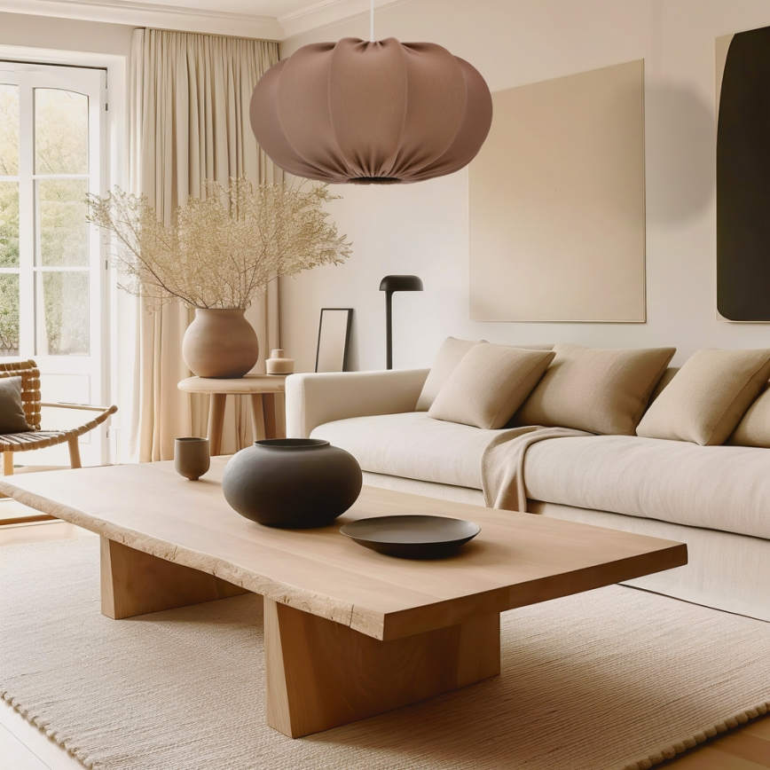 Lampadario a cavo CAFEE 1xE27/40W/230V Ø 52 cm marrone