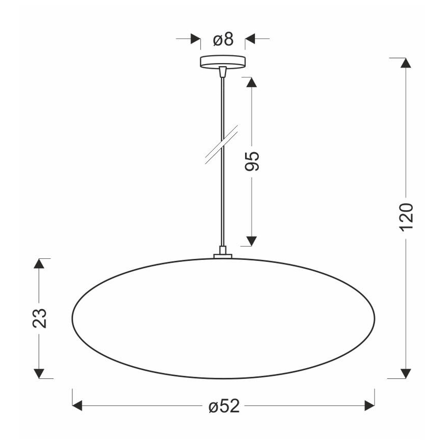 Lampadario a cavo CAFEE 1xE27/40W/230V Ø 52 cm marrone