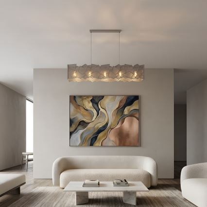 Lampadario a cavo CAMO 5xE27/15W/230V beige