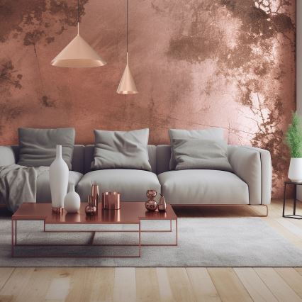 Lampadario a cavo CAPITAL 1xGX53/15W/230V Ø 17 cm oro rosa