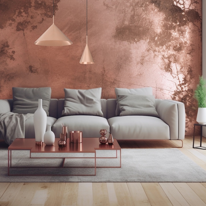 Lampadario a cavo CAPITAL 1xGX53/15W/230V Ø 17 cm oro rosa