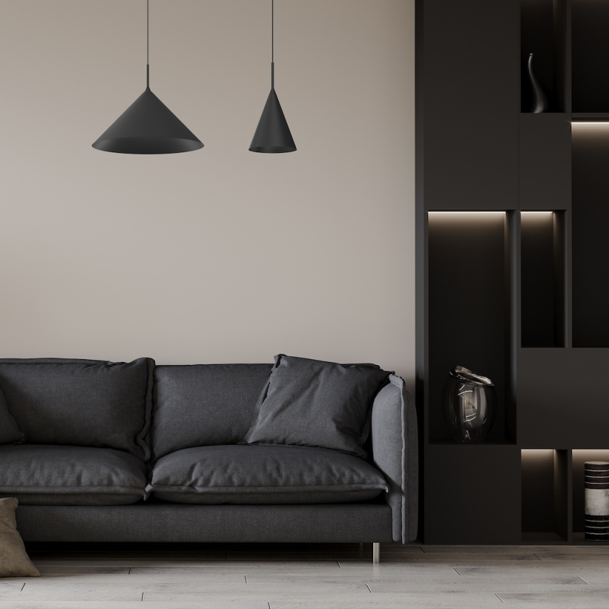 Lampadario a cavo CAPITAL 1xGX53/15W/230V Ø 46 cm nero