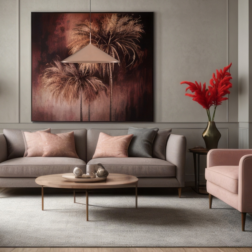 Lampadario a cavo CAPITAL 1xGX53/15W/230V Ø 60 cm oro rosa