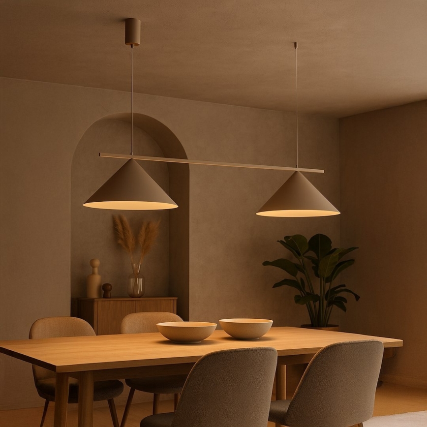 Lampadario a cavo CAPITAL 2xGX53/15W/230V taupe