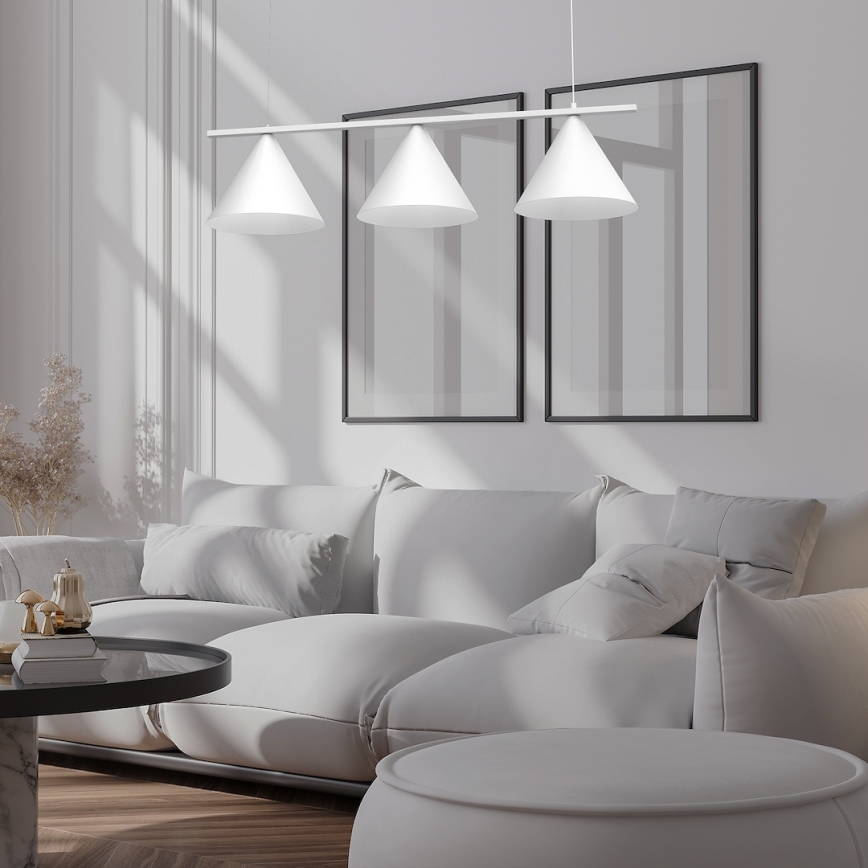 Lampadario a cavo CAPITAL 3xGX53/15W/230V bianco