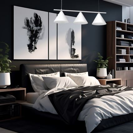 Lampadario a cavo CAPITAL 3xGX53/15W/230V bianco