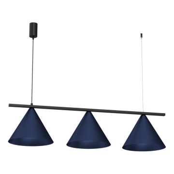 Lampadario a cavo CAPITAL 3xGX53/15W/230V blu