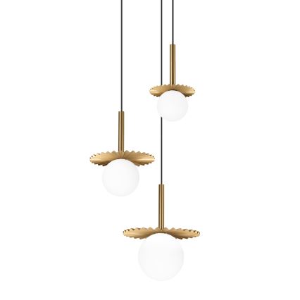Lampadario a cavo CHITA 3xG9/5W/230V oro