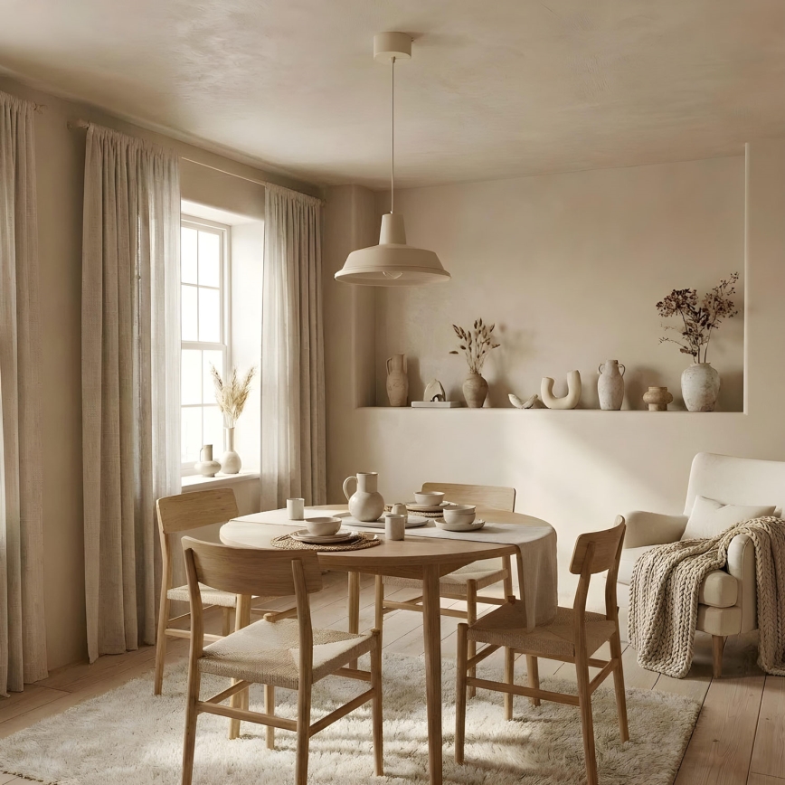 Lampadario a cavo CLASS 1xE27/15W/230V beige