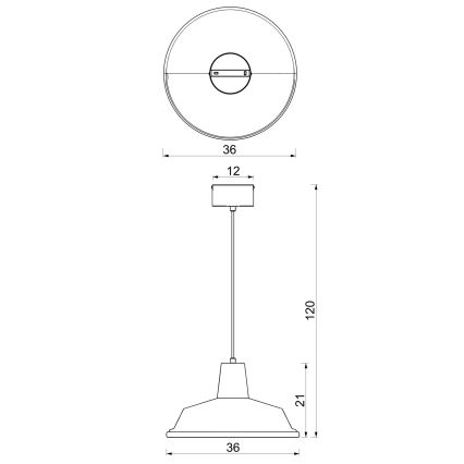 Lampadario a cavo CLASS 1xE27/15W/230V beige