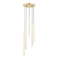 Lampadario a cavo COLLET 5xG9/40W/230V diam. 30 cm oro
