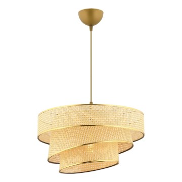 Lampadario a cavo COUPER 1xE27/60W/230V beige/oro