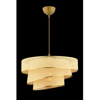 Lampadario a cavo COUPER 1xE27/60W/230V beige/oro