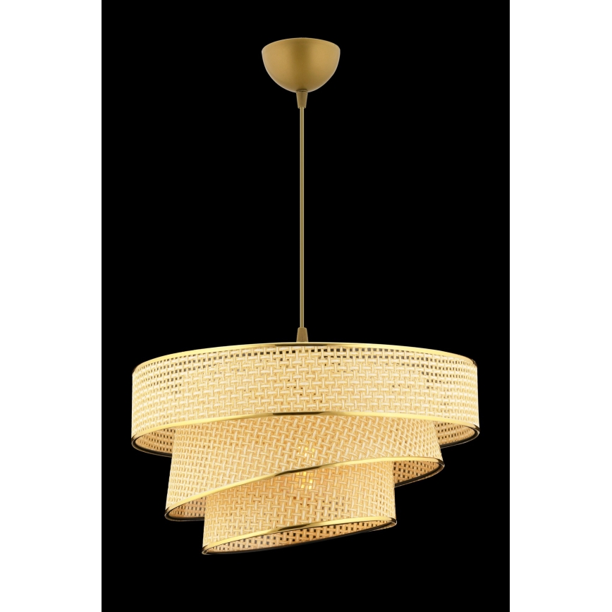 Lampadario a cavo COUPER 1xE27/60W/230V beige/oro