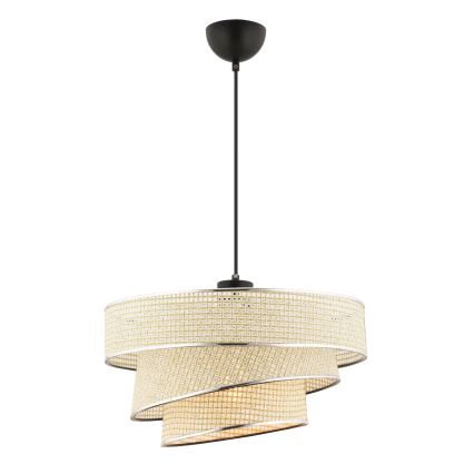 Lampadario a cavo COUPER 1xE27/60W/230V crema/cromo lucido
