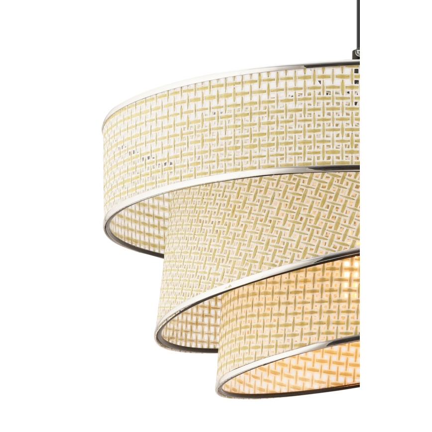 Lampadario a cavo COUPER 1xE27/60W/230V crema/cromo lucido