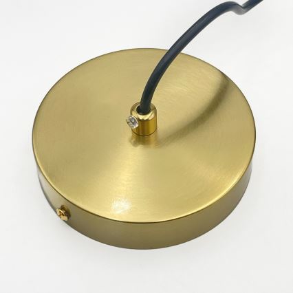 Lampadario a cavo CRISTAL 1xE14/15W/230V ottone/nero fumé