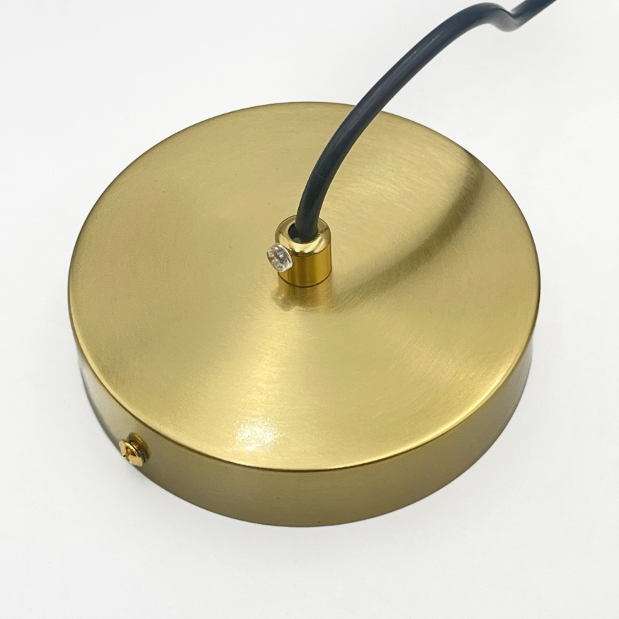 Lampadario a cavo CRISTAL 1xE14/15W/230V ottone/nero fumé