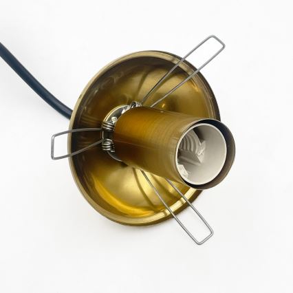 Lampadario a cavo CRISTAL 1xE14/15W/230V ottone/nero fumé