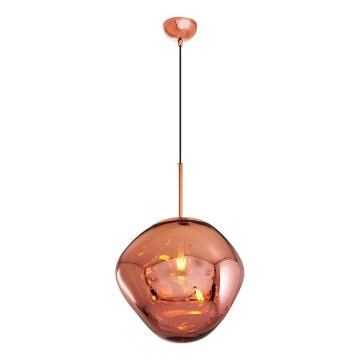 Lampadario a cavo CRUMPLED 1xE27/24W/230V Ø 36 cm, finitura rame