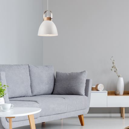 Lampadario a cavo DANIELLE 1xE27/60W/230V faggio
