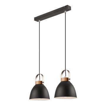 Lampadario a cavo DANIELLE 2xE27/60W/230V faggio