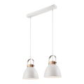 Lampadario a cavo DANIELLE 2xE27/60W/230V faggio