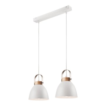 Lampadario a cavo DANIELLE 2xE27/60W/230V faggio