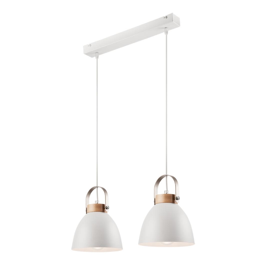 Lampadario a cavo DANIELLE 2xE27/60W/230V faggio