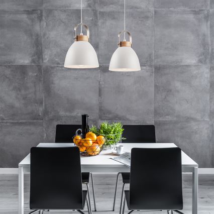Lampadario a cavo DANIELLE 2xE27/60W/230V faggio