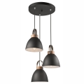 Lampadario a cavo DANIELLE 3xE27/60W/230V faggio