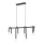 Lampadario a cavo DELORI 8xG9/28W/230V nero