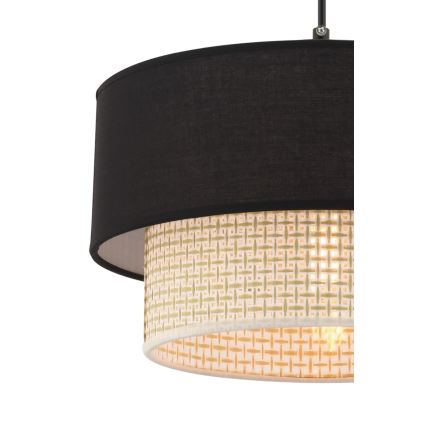 Lampadario a cavo ECHO 1xE27/60W/230V nero/crema