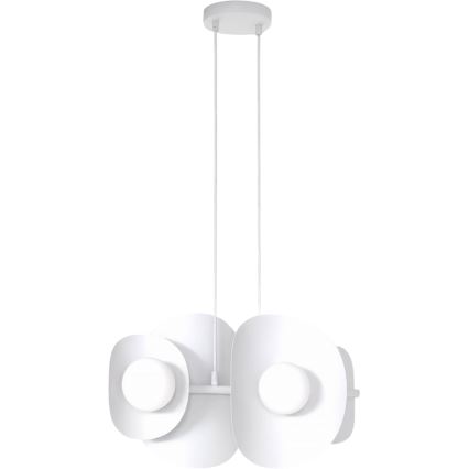 Lampadario a cavo ELEMENTI 4xG9/8W/230V bianco