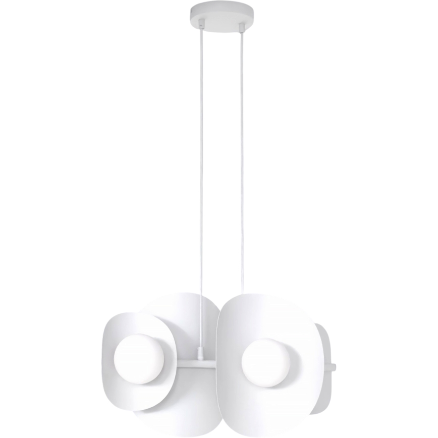 Lampadario a cavo ELEMENTI 4xG9/8W/230V bianco