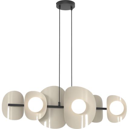 Lampadario a cavo ELEMENTI 6xG9/8W/230V beige