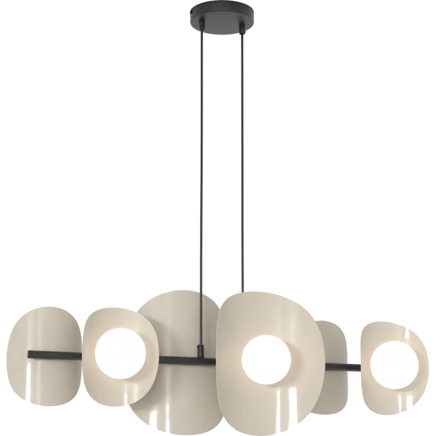 Lampadario a cavo ELEMENTI 6xG9/8W/230V beige